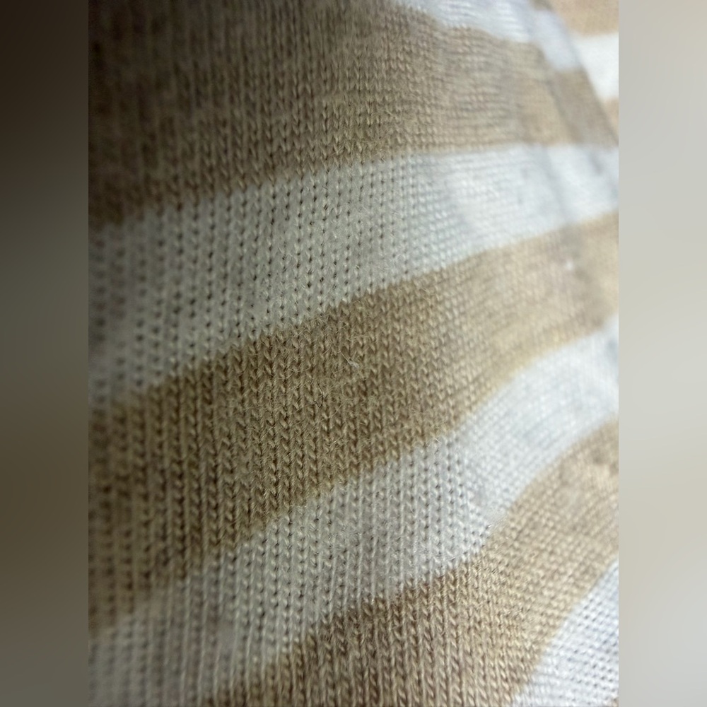 Burberry Beige Striped Long Sleeve Tee View 5